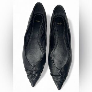 Maje Black Leather Flats